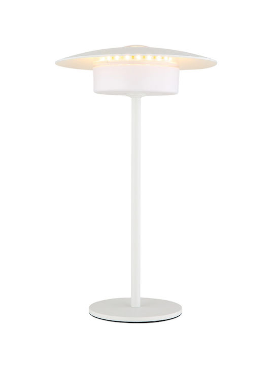 Globo Lighting Πορτατίφ LED με Λευκό Καπέλο και Βάση