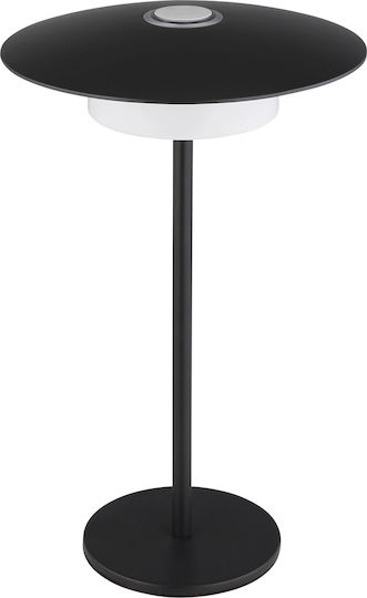 Globo Lighting Lămpi De Masă Metalice Led Încorporat Cu Pălărie Neagră Și Bază