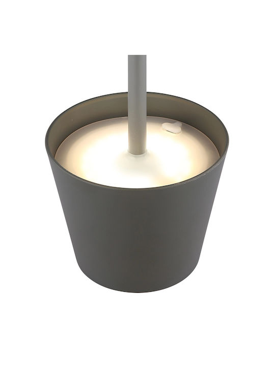 Globo Lighting Table Lamp with Gray Shade and Base