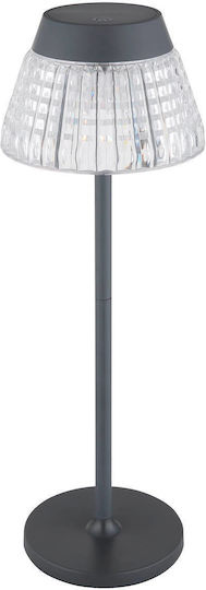Globo Lighting Μεταλλικό Πορτατίφ LED με Γκρι Καπέλο και Βάση