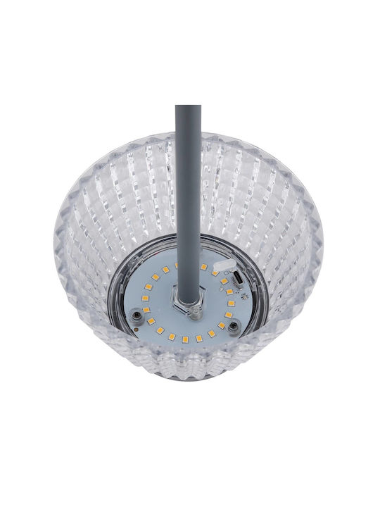 Globo Lighting Table Lamp LED with Gray Shade and Base