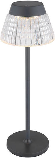 Globo Lighting Μεταλλικό Πορτατίφ LED με Γκρι Καπέλο και Βάση