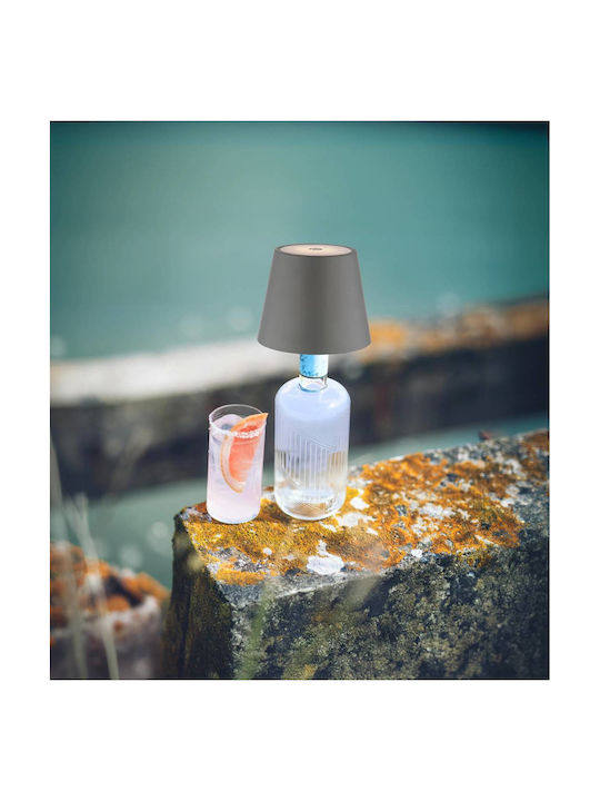 Globo Lighting Table Lamp with Gray Shade and Base
