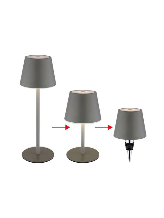 Globo Lighting Table Lamp with Gray Shade and Base