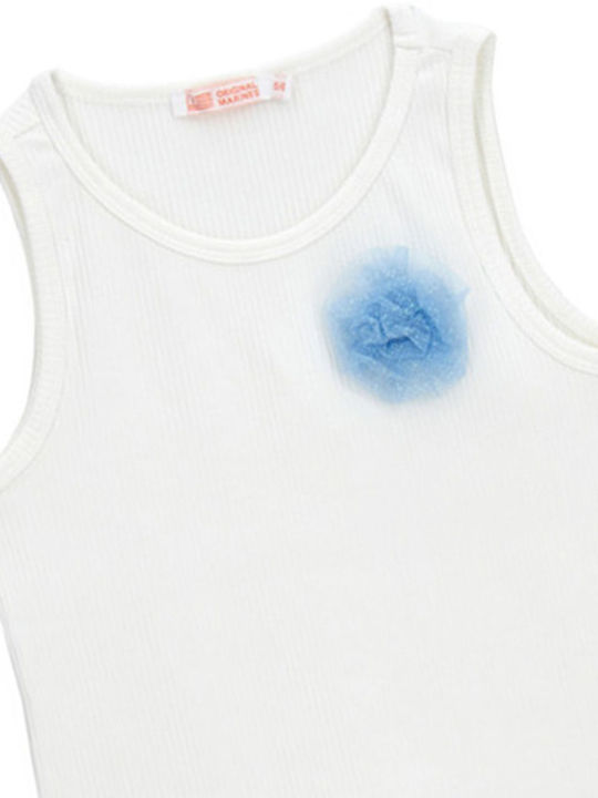 Kids Sleeveless White Blouse