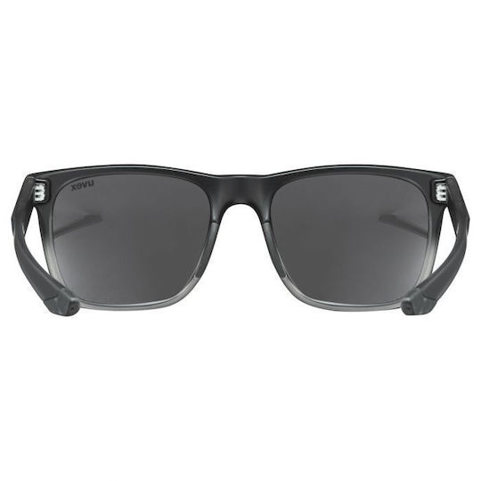 Uvex Cycling Glasses with Black Frame & Transparent / Mirror Lenses