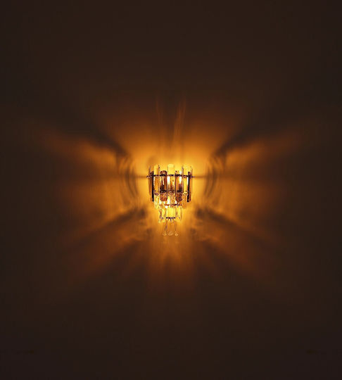 Globo Lighting Lampă de Perete cu Bază de Bec E14 Transparent 24 cm