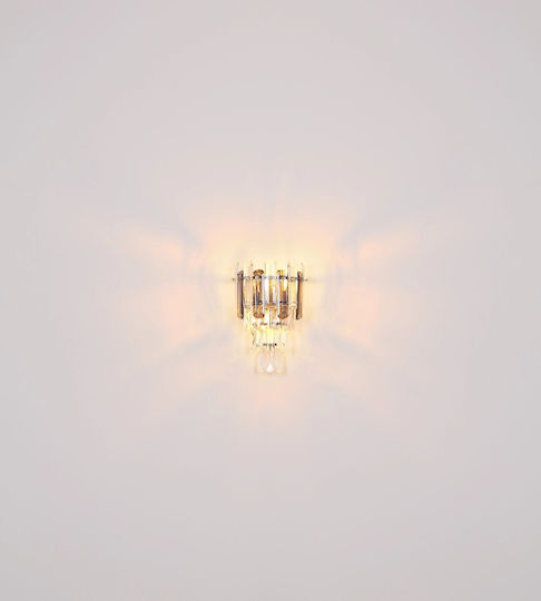 Globo Lighting Lampă de Perete cu Bază de Bec E14 Transparent 24 cm