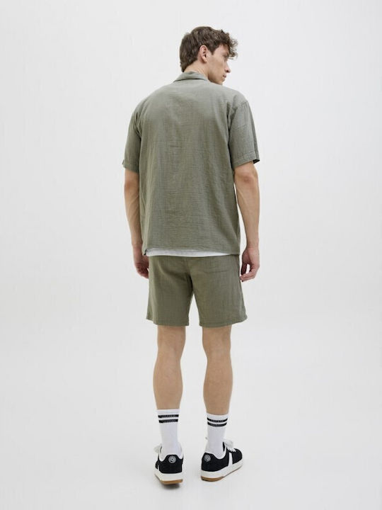 Short-sleeved Cotton Shirt Mulled Basil