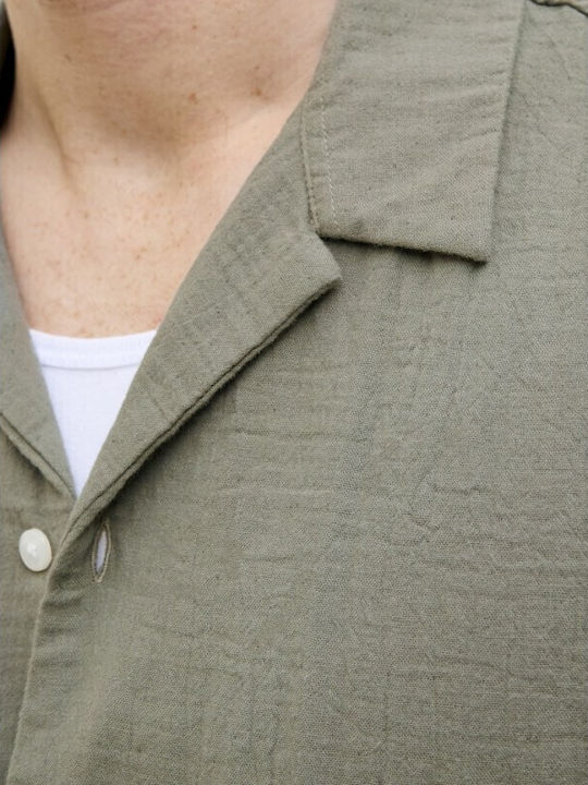 Short-sleeved Cotton Shirt Mulled Basil
