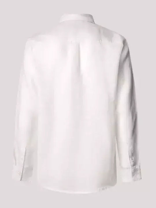Langärmlig Leinen Hemd Off-white