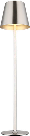 Globo Lighting Metallisches Tischlampen LED mit Silberfarbenem Hut und Basis