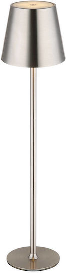 Globo Lighting Metallisches Tischlampen LED mit Silberfarbenem Hut und Basis