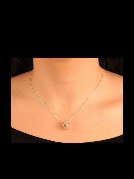 Jeweltude Κολιέ από Επιχρυσωμένο Ασήμι