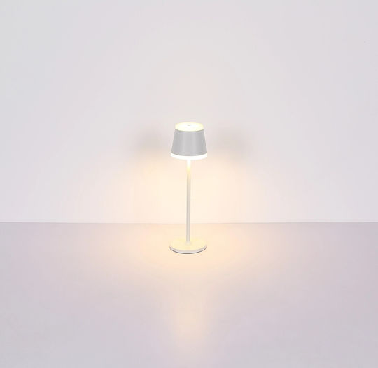 Globo Lighting Метален Портатиф LED с Бяла Шапка и Основа