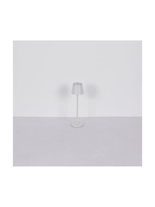 Globo Lighting Πορτατίφ LED με Λευκό Καπέλο και Βάση