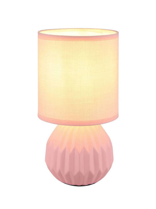 Globo Lighting Lampă de masă cu Abajur Roz și Bază