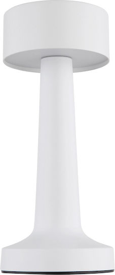 Globo Lighting Πορτατίφ με Λευκό Καπέλο και Βάση