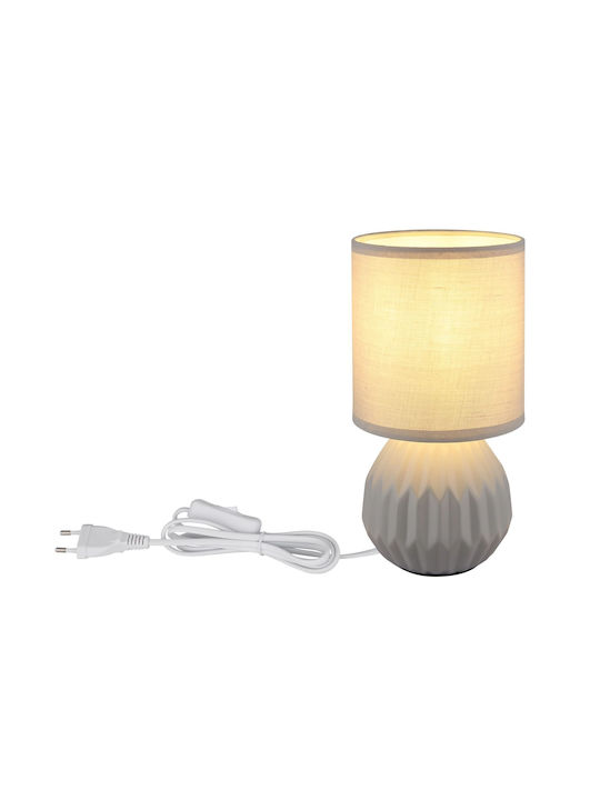 Globo Lighting Table Lamp with Gray Shade and Base
