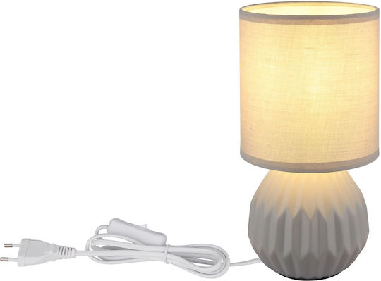 Globo Lighting Table Lamp with Gray Shade and Base