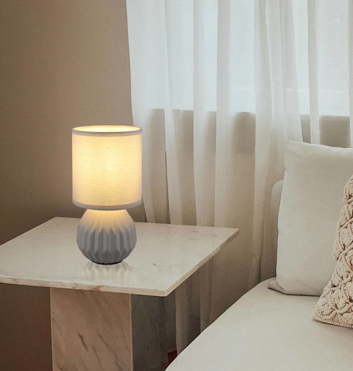 Globo Lighting Table Lamp with Gray Shade and Base