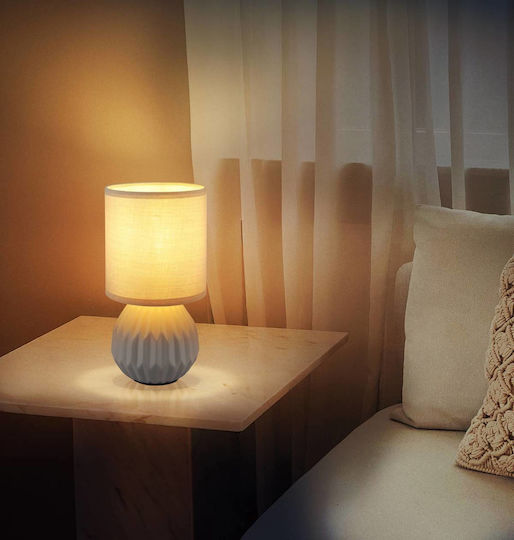 Globo Lighting Table Lamp with Gray Shade and Base