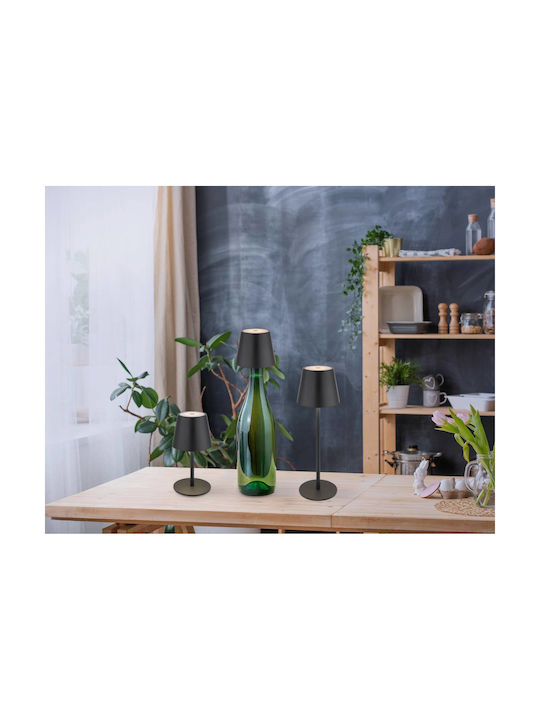 Globo Lighting Table Lamp LED with Black Shade and Base