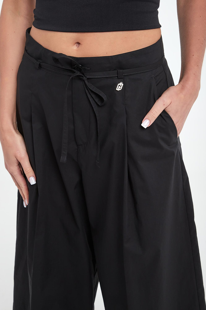 Liu Jo Women's Cotton Trousers Black WA5276T3051-22222