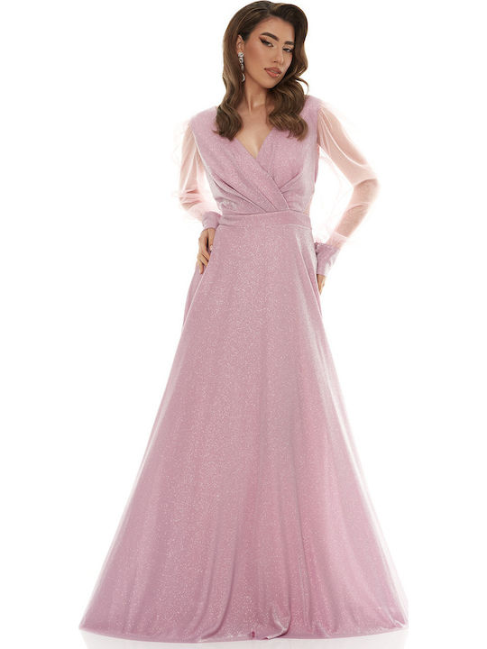 Summer Maxi Dress for Wedding / Baptism Pink