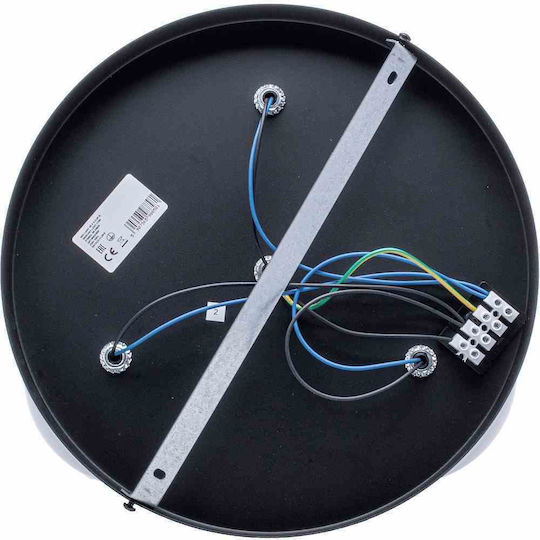 Eko Light Πλαφονιέρα Οροφής Μαύρη με Ντουί E14