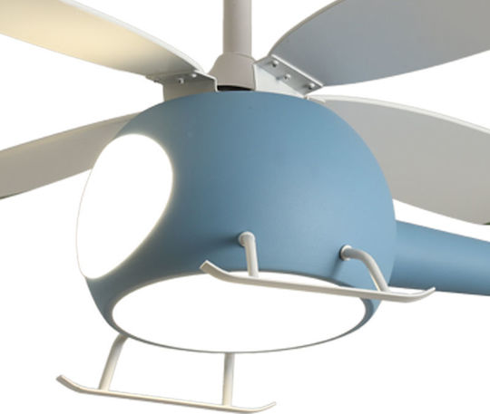 Primo Prcf-80678 Ceiling Fan 98cm With Light Fixture White / Blue