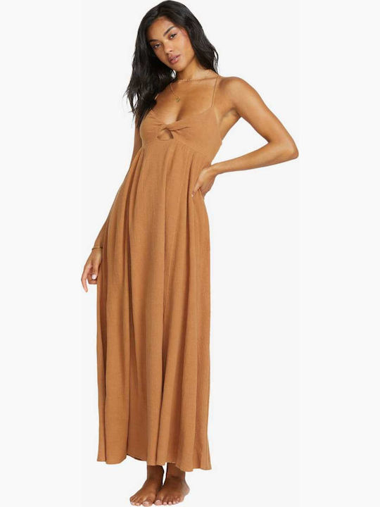 Καλοκαιρινό Maxi Φόρεμα Doeskin Beige