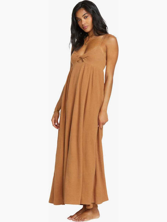 Καλοκαιρινό Maxi Φόρεμα Doeskin Beige