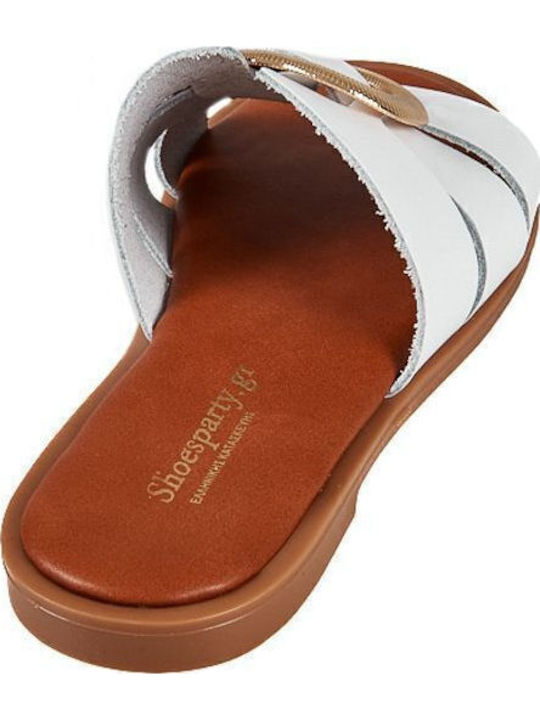 Women's Flat Sandals in White Color