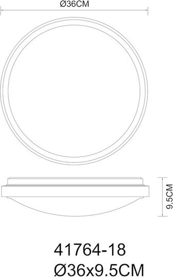Globo Lighting Πλαφονιέρα Οροφής Καφέ