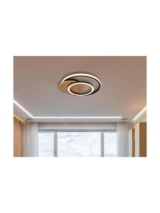Globo Lighting Πλαφονιέρα Οροφής Μαύρη με Ενσωματωμένο LED