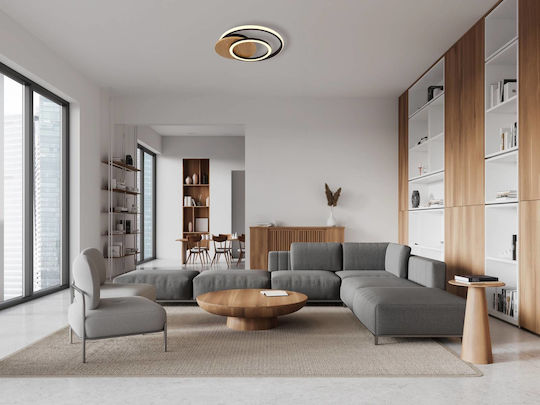 Globo Lighting Πλαφονιέρα Οροφής Μαύρη με Ενσωματωμένο LED