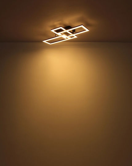 Globo Lighting Πλαφονιέρα Οροφής 61.4εκ. Διάφανη με Ενσωματωμένο LED