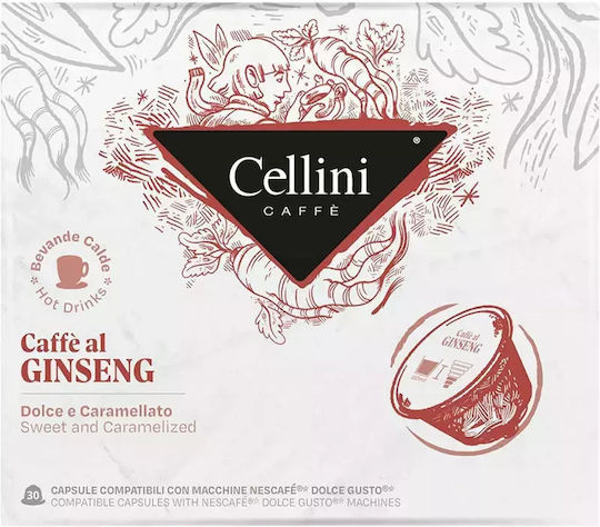 Cellini Kapseln Espresso Kompatibel mit Maschine Dolce Gusto 30Mützen