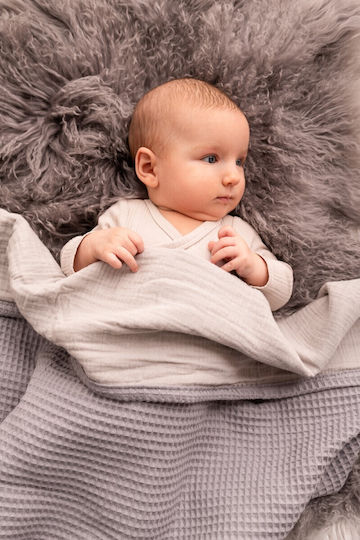 Matex Blanket Nursery Swaddling Blankets Waffle Gray 75x100cm