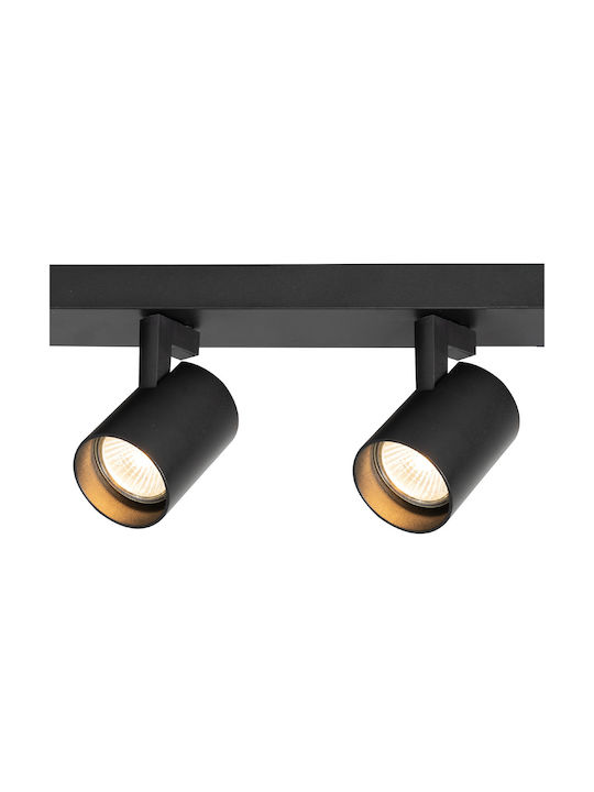 Eko Light Spot with 4 Lights and with Socket GU10 in Black Color