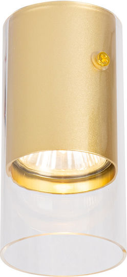 Eko Light Μονό Σποτ με Ντουί GU10 σε Χρυσό Χρώμα