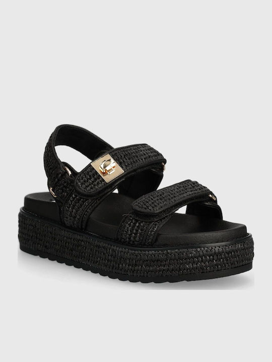 Bigmona Γυναικεία Σανδάλια Flatforms Μαύρα