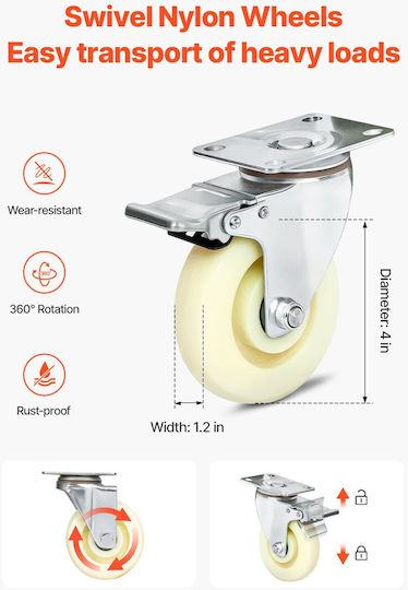 Vevor Καρότσι Μεταφοράς για Φορτίο Βάρους έως 590kg