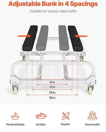 Vevor Καρότσι Μεταφοράς για Φορτίο Βάρους έως 590kg