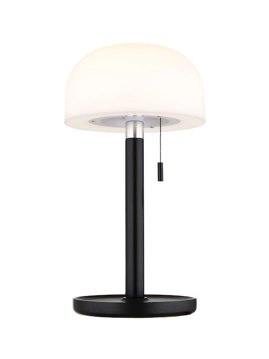 Globo Lighting Настолна лампа с Бял Абажур и Черен Основа