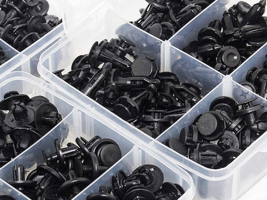 Set Extractor Clips Auto 620 Universal Wto Clips 16 Tipuri 18 Dimensiuni 4 Extractoare Abs 1 Unealtă de Îndepărtare Clips Cutie de Depozitare Mâner