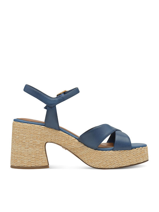 Tamaris Leather Sandals Blue