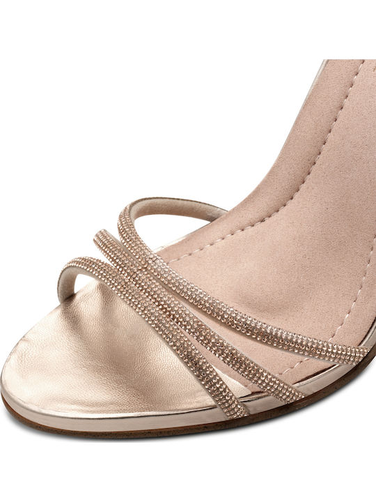 Stoff Sandalen mit Strass Rosa