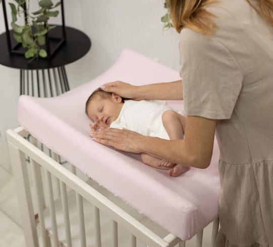 Matex Abdeckung für Wickelauflage aus Stoff Rosa 50x70cm